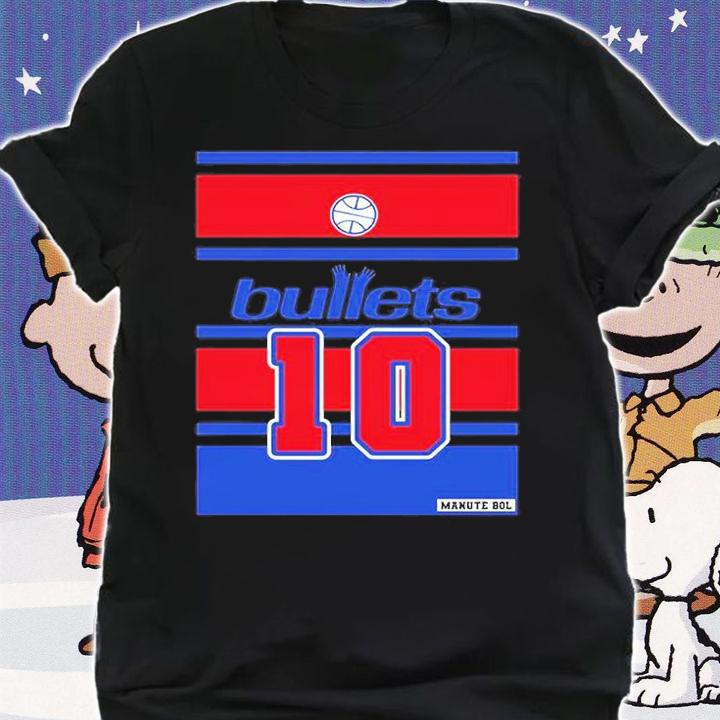 Manute Bol Retro Style Bullets Jersey Fan Design T-Shirt t-shirt shirt
