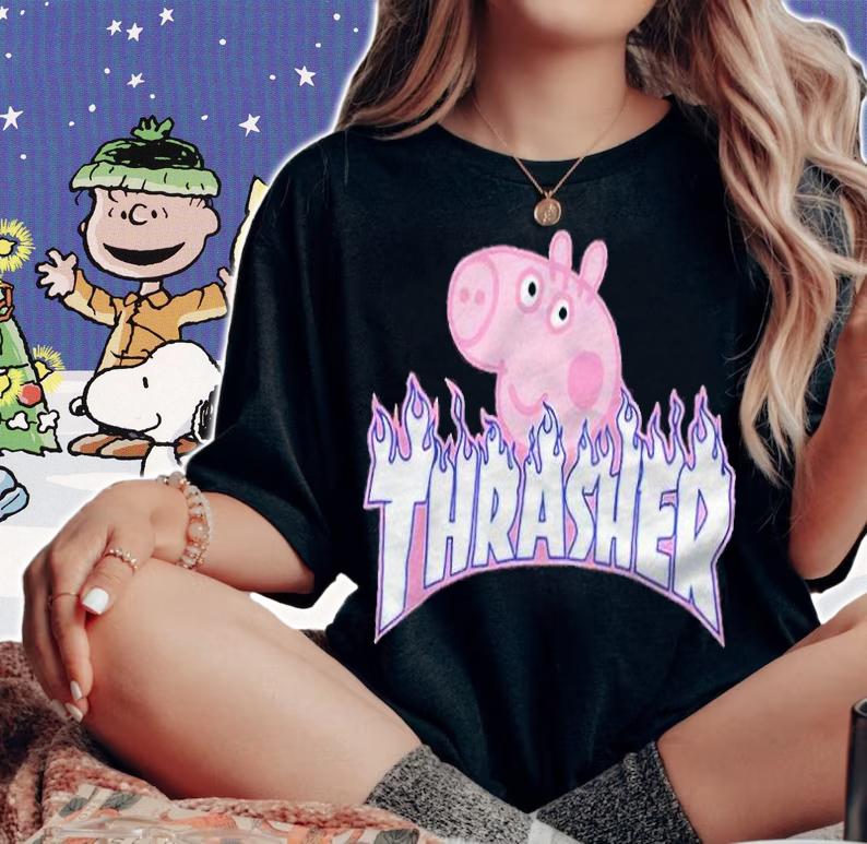 Peppa Pig Thrasher logo T-shirt t-shirt woman shirt