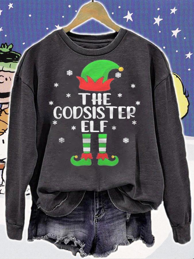 The Godsister Elf Christmas Party Matching Family Xmas Shirt t-shirt sweatshirt