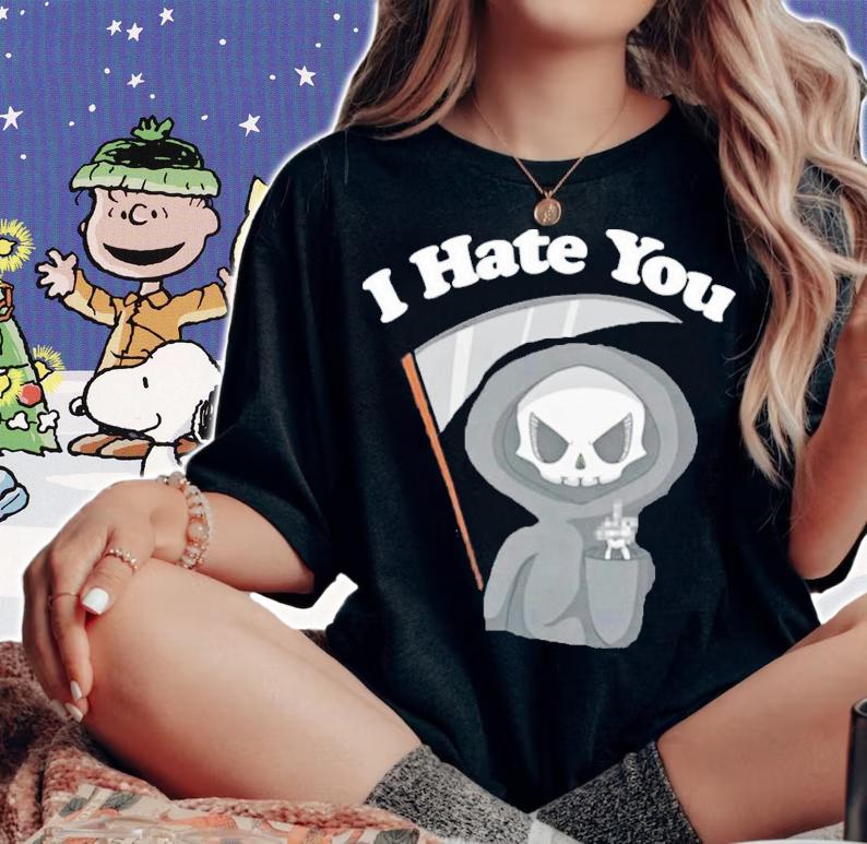 Etsy Dark One Closet I Hate You Grim Reaper Shirt t-shirt woman shirt