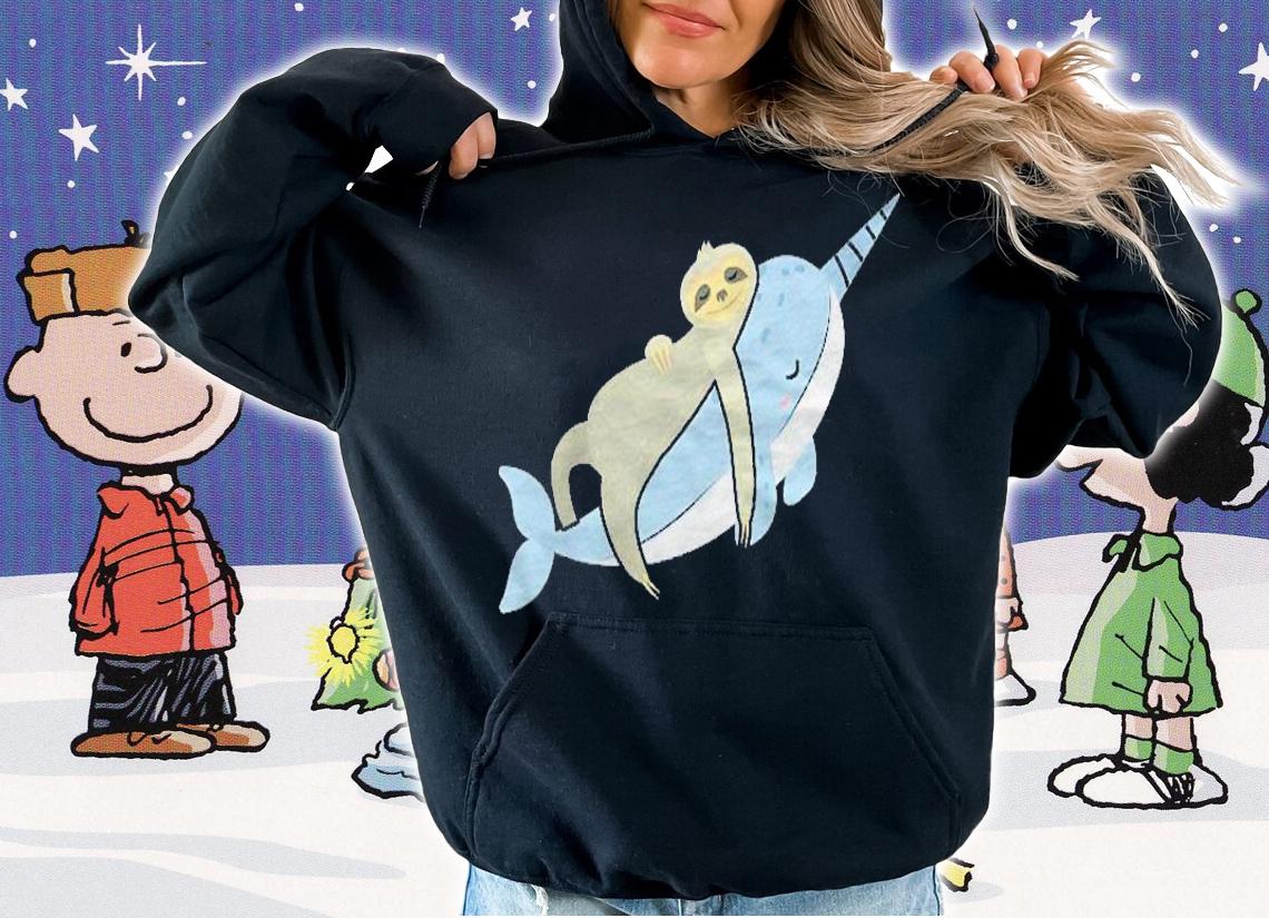 Funny Sloth Narwhal Unicorn Of The Sea Enchanted Animals Shirt t-shirt
