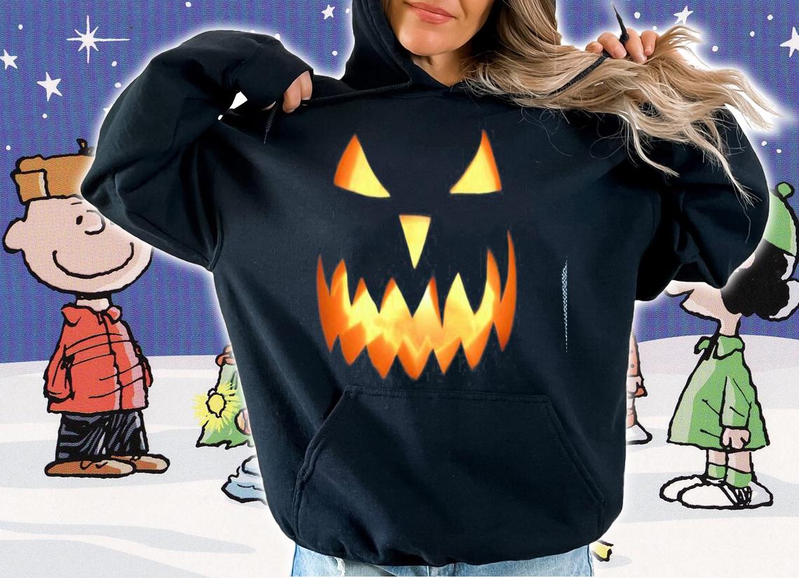 Scary Pumpkin Face Classic Halloween T-shirt t-shirt hoodie