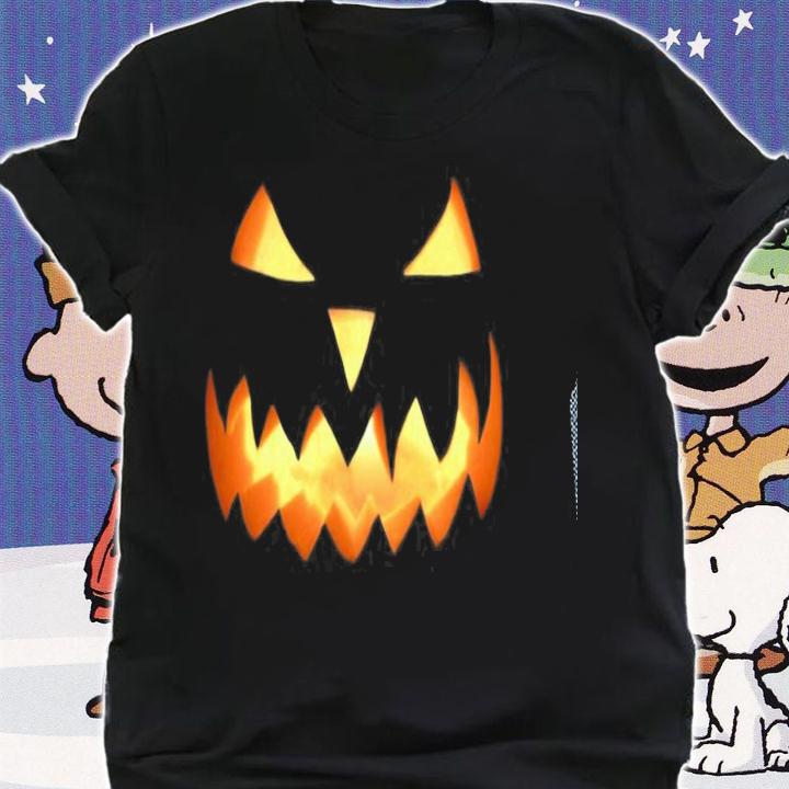 Scary Pumpkin Face Classic Halloween T-shirt t-shirt shirt