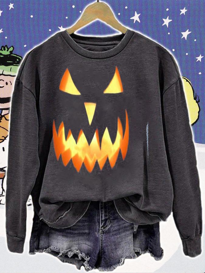 Scary Pumpkin Face Classic Halloween T-shirt t-shirt sweatshirt