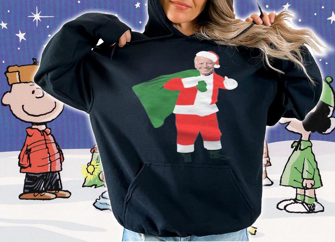 Ugly Christmas Joe Biden Santa Claus T-Shirt t-shirt