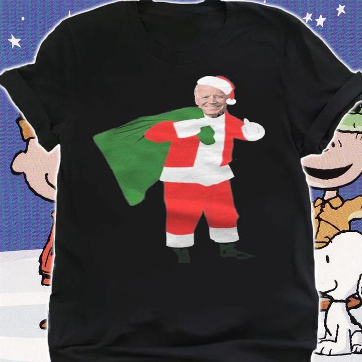 Ugly Christmas Joe Biden Santa Claus T-Shirt t-shirt