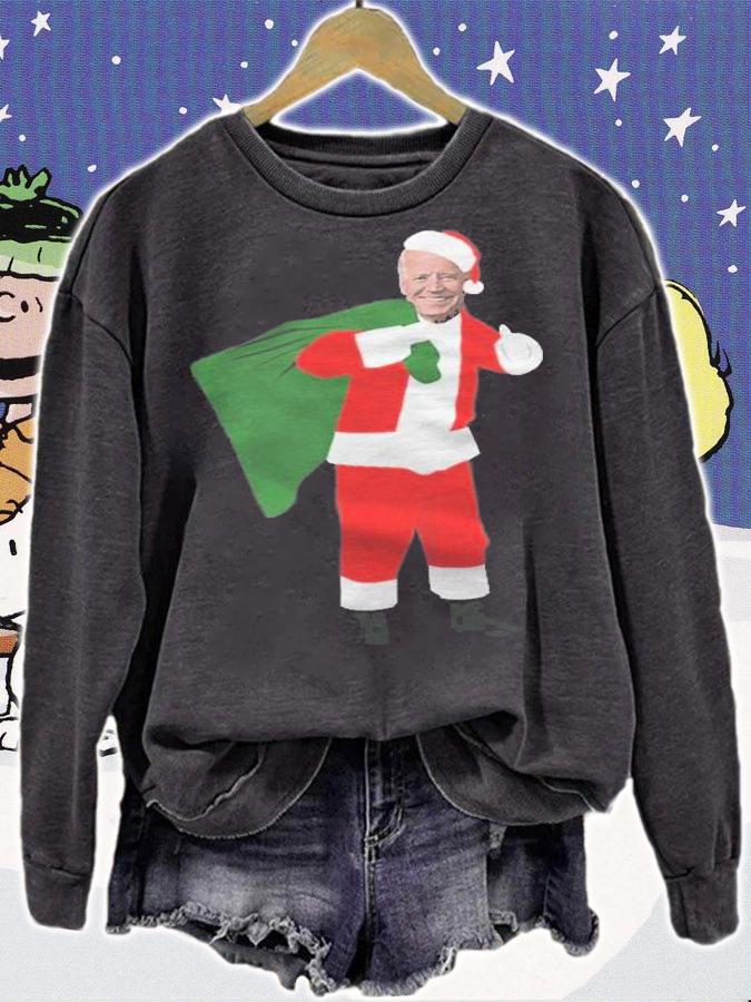 Ugly Christmas Joe Biden Santa Claus T-Shirt t-shirt