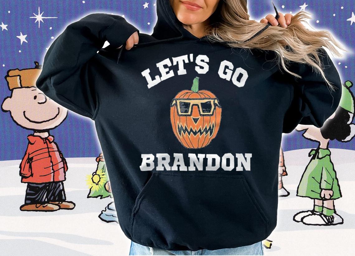 Let's Go Brandon Chant Halloween Pumpkin In Glasse T-Shirt