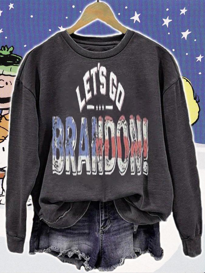 Let's Go Brandon USA Flag Vintage T-Shirt sweatshirt