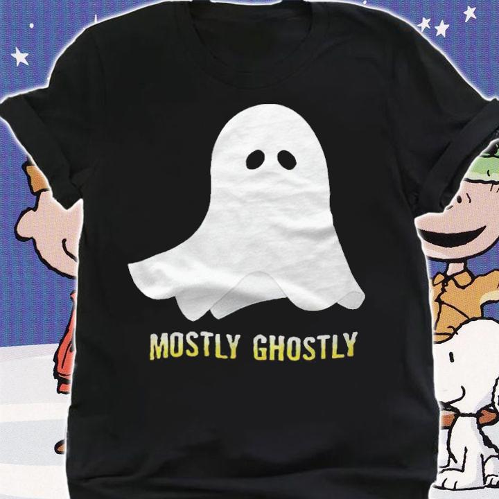 Mostly ghostly Ghost Halloween T-shirt shirt