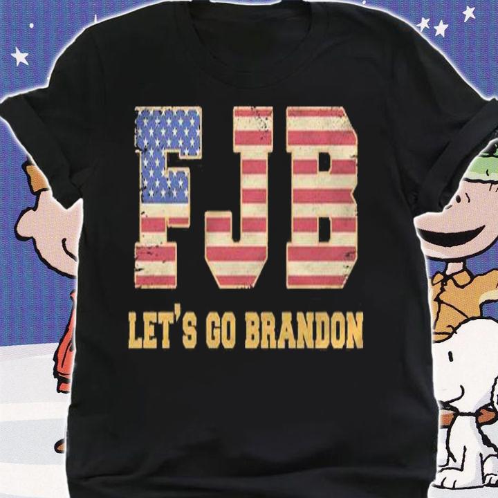 Trending fBJ USA Flag Let's Go Brandon Distressed T-Shirt