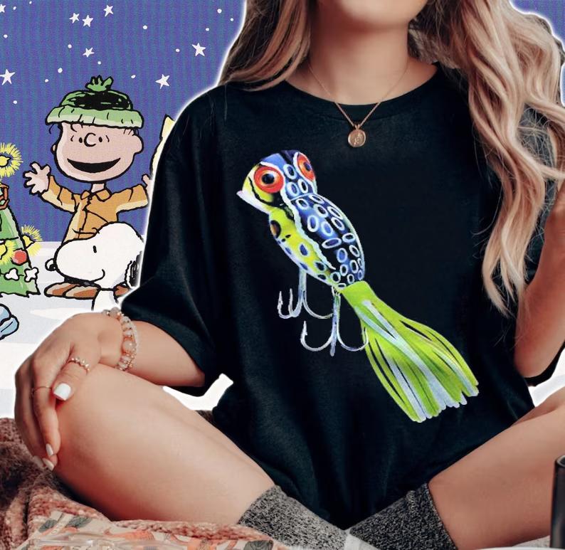 Vintage Hula Popper Topwater Lure Frog Fish Shirt Mens Women T-shirt woman shirt