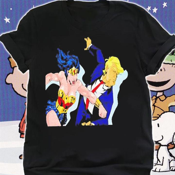 Wonder Woman Hit Donald Trump T-Shirt