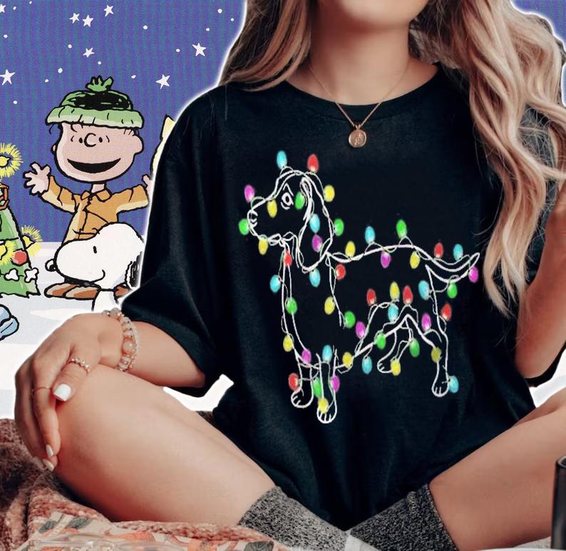 Dachshund dogs tree Christmas Xmas for pet dog T-shirt woman shirt