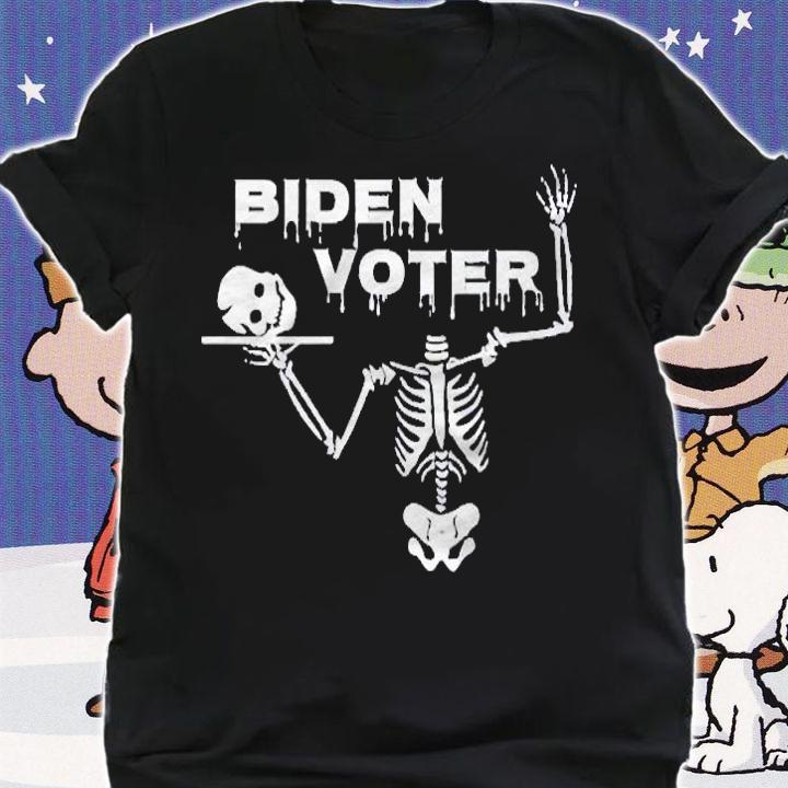 Funny Halloween Costume Joe Biden Voter Dead Skeleton Adult Pullover Shirt shirt