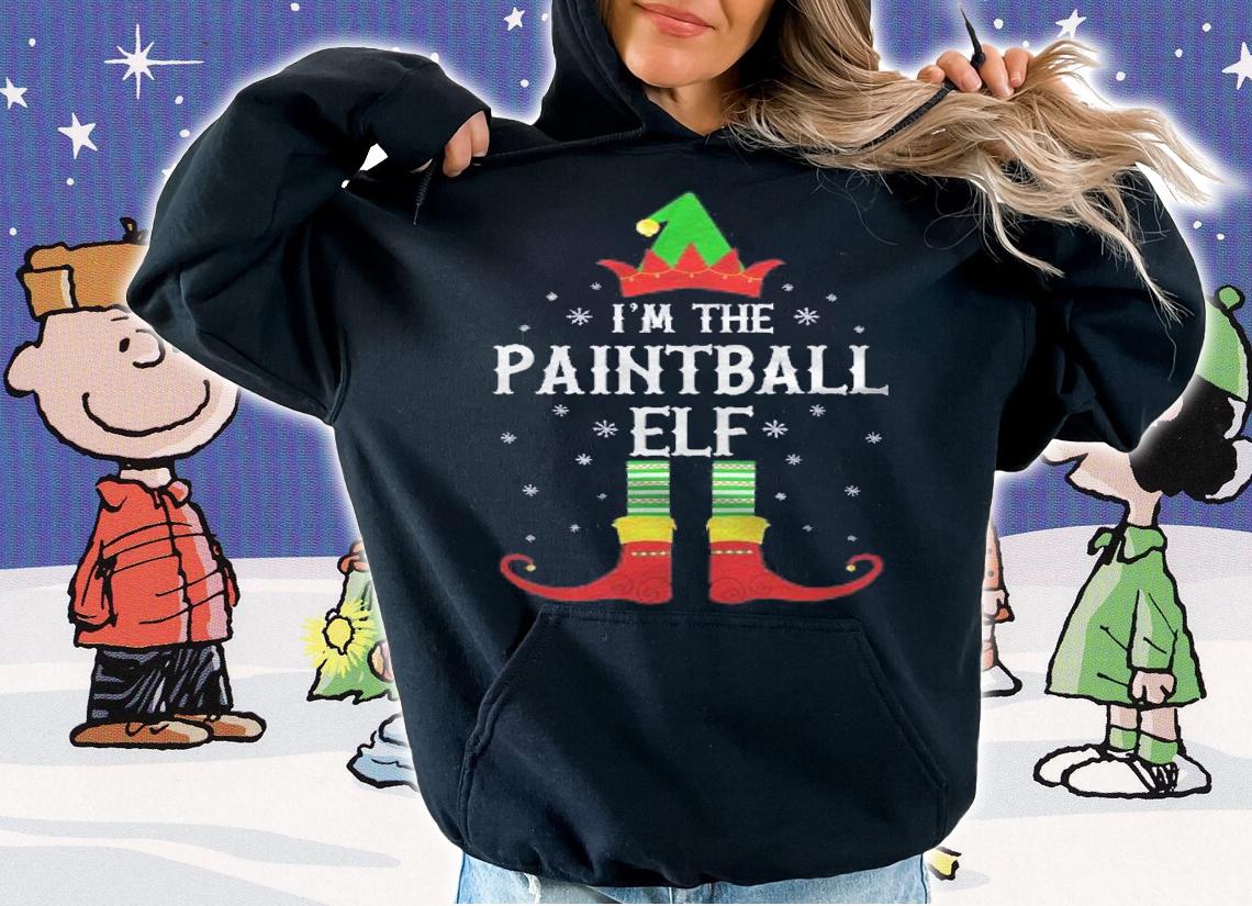 Im The Paintball Elf Family Group Christmas Shirt hoodie