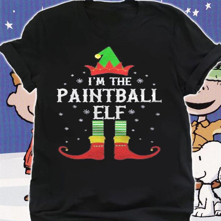 Im The Paintball Elf Family Group Christmas Shirt shirt
