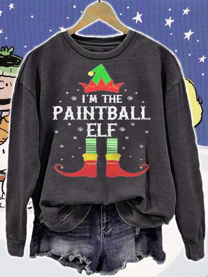Im The Paintball Elf Family Group Christmas Shirt sweatshirt