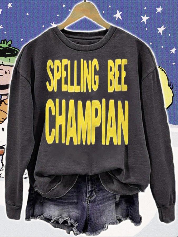 Spelling Bee Champian Funny Champion Misspelled Ironic Shirt sweatshirt