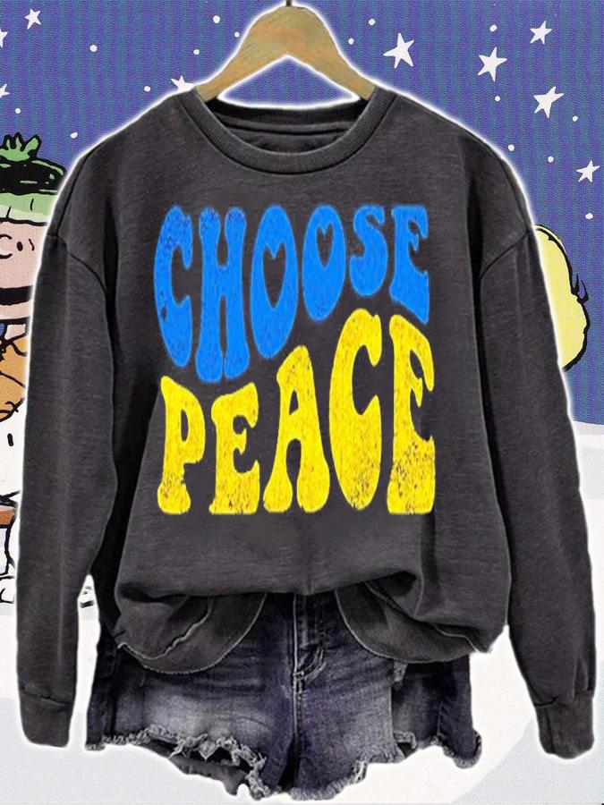 Choose Peace Peace Love Ukraine Pray For Ukraine T-Shirt