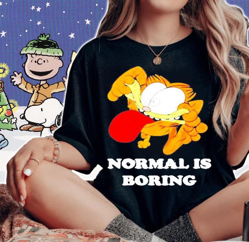 Garfield Normal Is Boring T-Shirt woman shirt