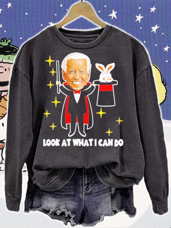 Joe Biden Pulling A Rabbit Out Of His Hat Magician Shirt sweatshirt