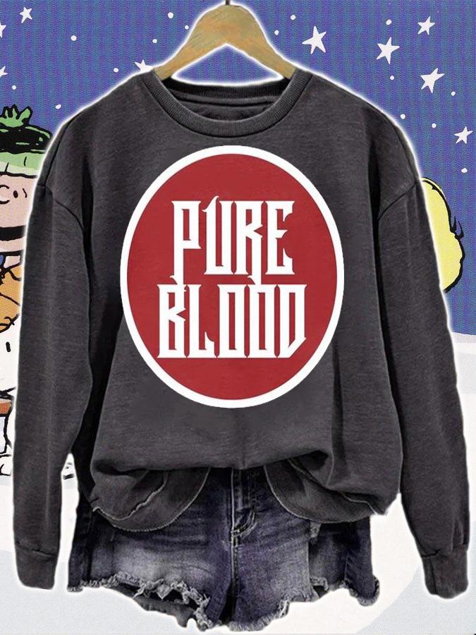 Pure Blood Circle Emblem Design T-Shirt sweatshirt