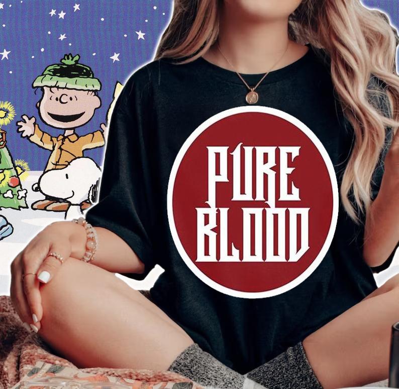 Pure Blood Circle Emblem Design T-Shirt woman shirt