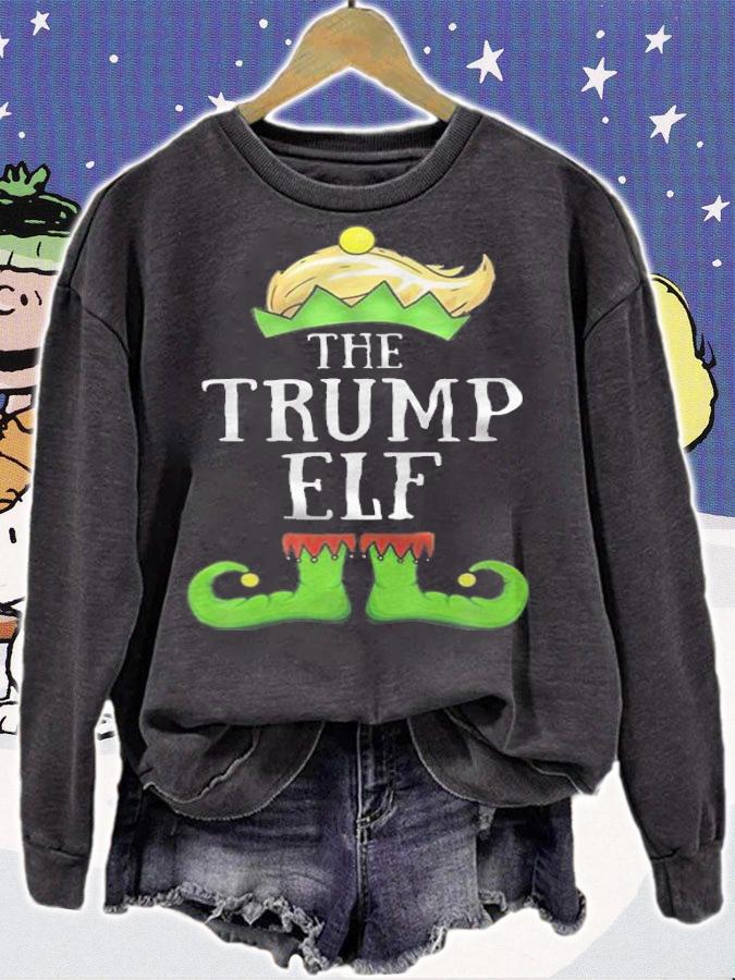 The Trump Elf Xmas Funny Christmas T-Shirt sweatshirt