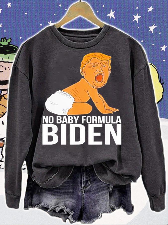 Trump Baby Kids No Baby Formula Biden Shirt sweatshirt