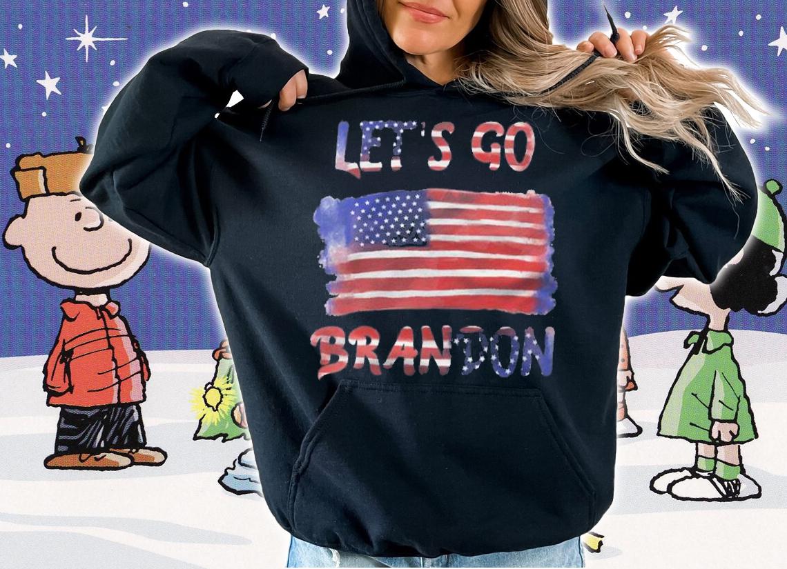 F Joe Biden let's Go Brandon Funny Political American Flag T-Shirt hoodie