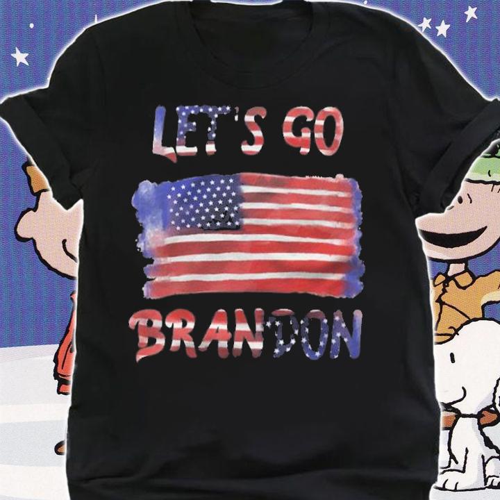 F Joe Biden let's Go Brandon Funny Political American Flag T-Shirt shirt