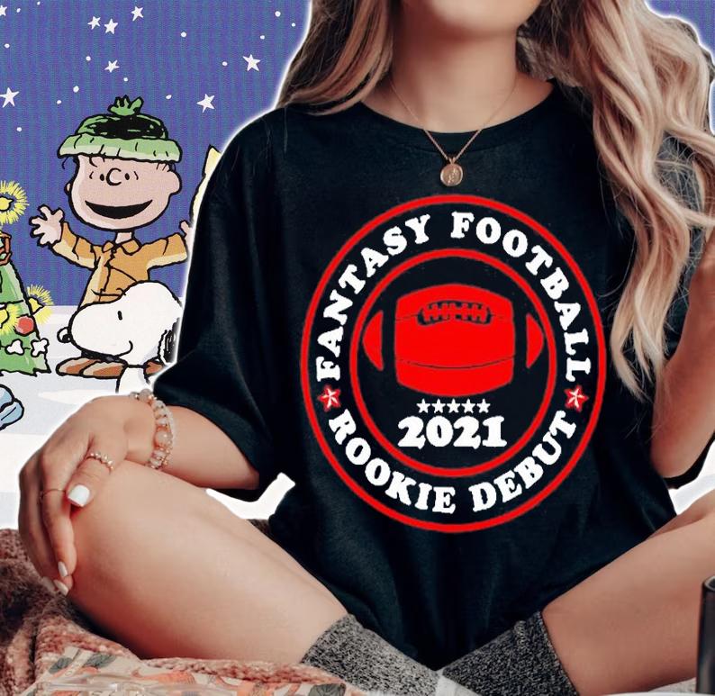 Funny Fantasy Football Rookie Debut 2021 Draft League Gamer T-Shirt woman shirt