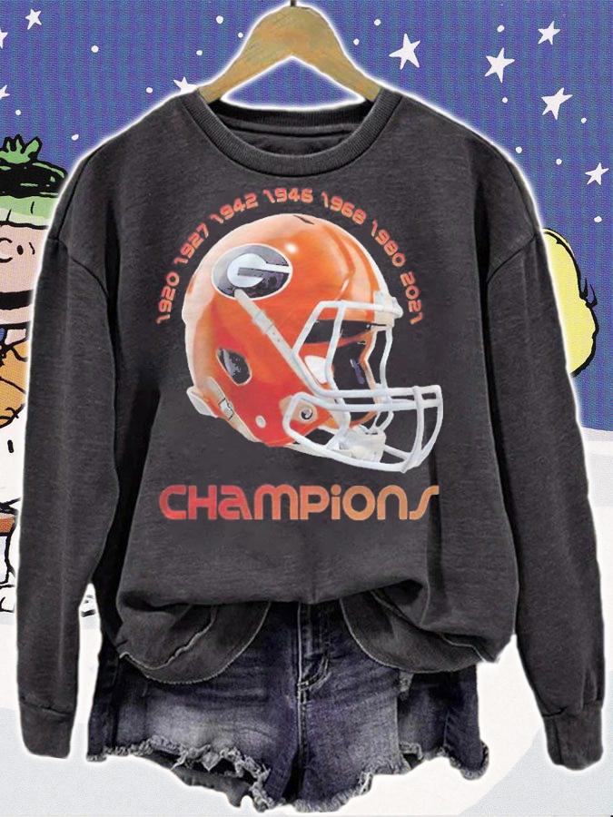 Georgia Bulldogs football champions 1920-2021 logo T-shirt sweatshirt