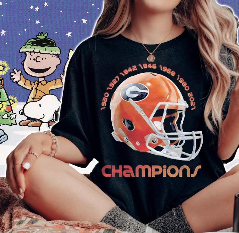 Georgia Bulldogs football champions 1920-2021 logo T-shirt woman shirt