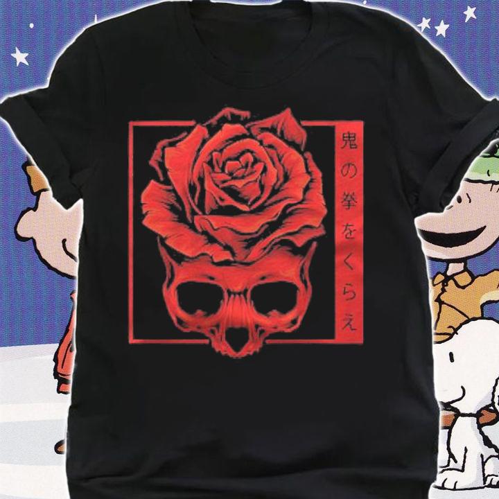 Japanese Demon Art Face Skull Devil Harajuku Aesthetic Shirt shirt