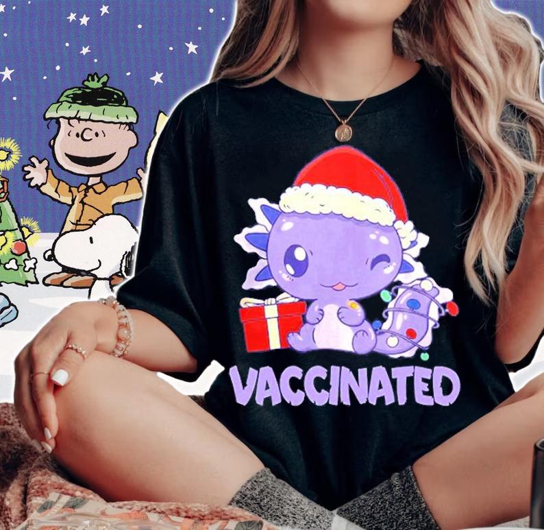 Kids Vaccinated Kids Axolotl Got Vaccinated Kids T-Shirt woman shirt