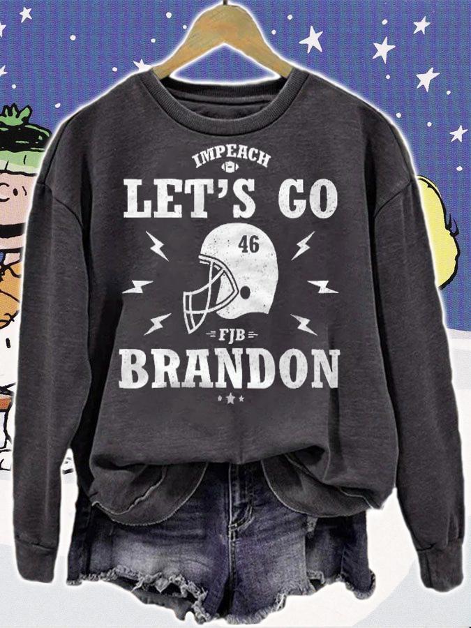 Let's Go Brandon Football Helmet Conservative 46 Funny T-Shirt sweatshirt