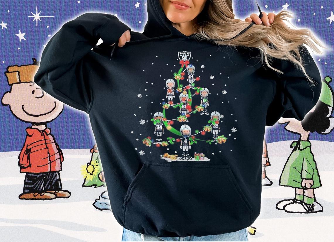 Oakland Raiders Football Team Chibi Christmas Tree Shirt hoodie
