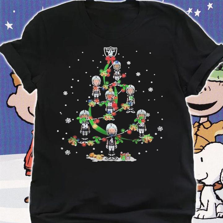 Oakland Raiders Football Team Chibi Christmas Tree Shirt shirt