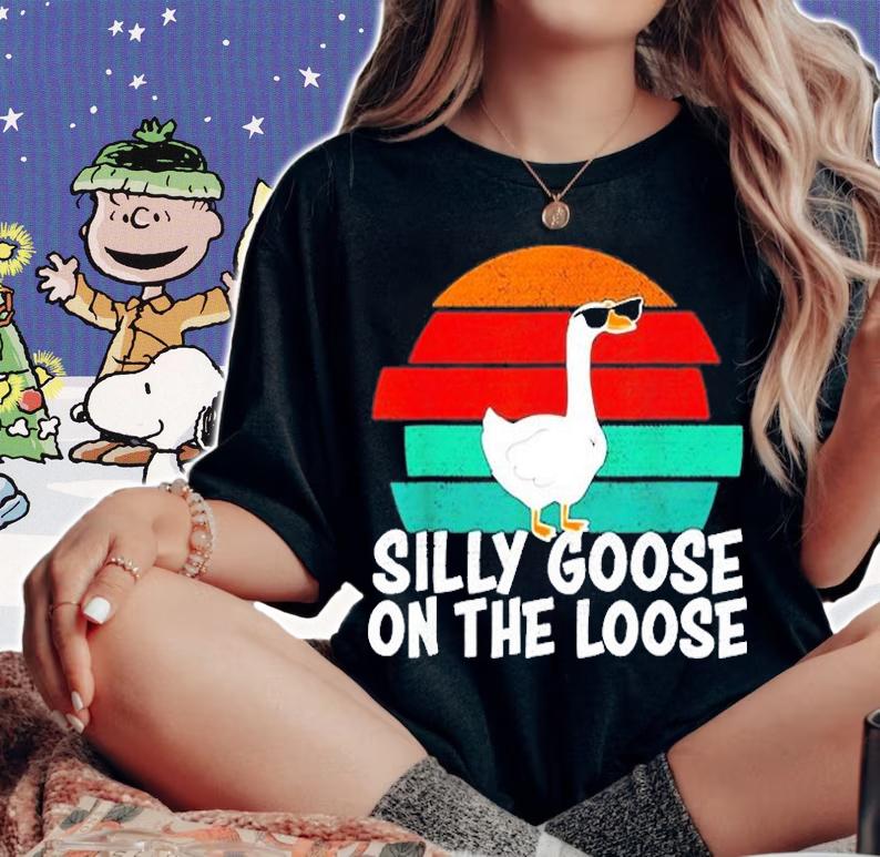 Silly Goose On The Loose Vintage T-Shirt woman shirt