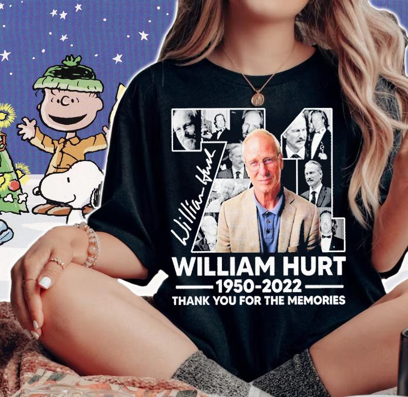 William Hurt 71 Year 1950 2022 Thank You For The Memories Signature t-shirt