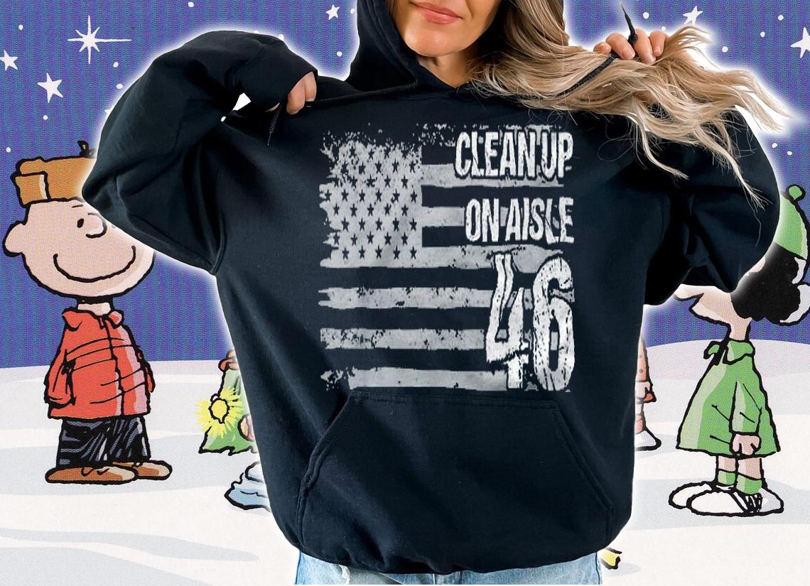 Clean Up On Aisle 46 Impeach Anti Biden American Flag t-shirt hoodie