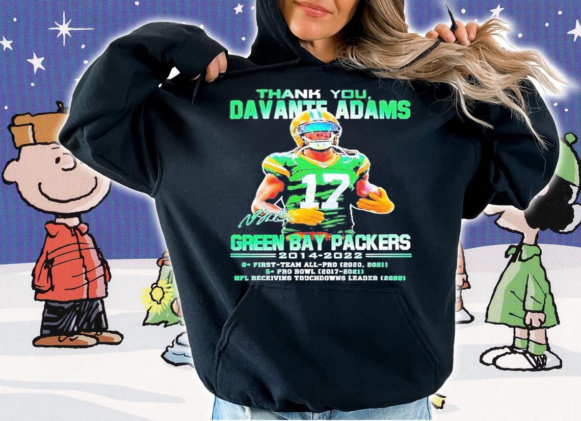 Thank You Davante Adams Green Bay Packers 2014 2022 NFL Signature t-shirt hoodie