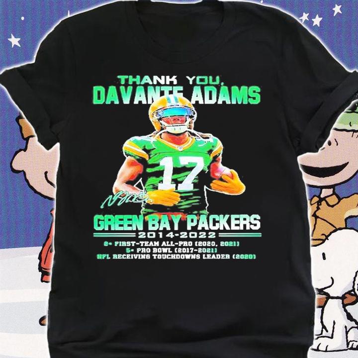 Thank You Davante Adams Green Bay Packers 2014 2022 NFL Signature t-shirt shirt