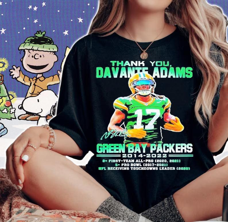 Thank You Davante Adams Green Bay Packers 2014 2022 NFL Signature t-shirt woman shirt