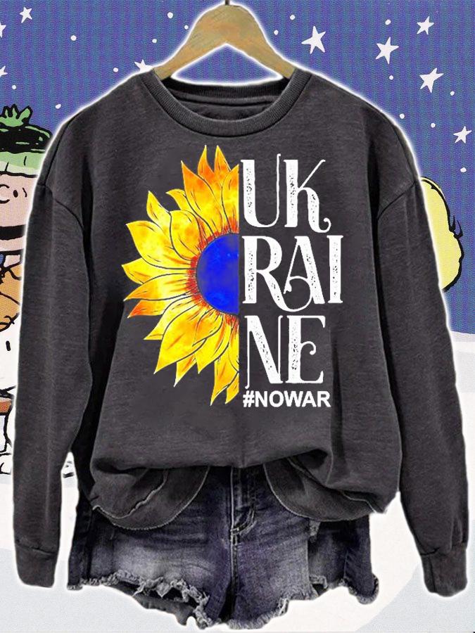 Sunflower Ukraine No War Hashtag T-Shirt sweatshirt