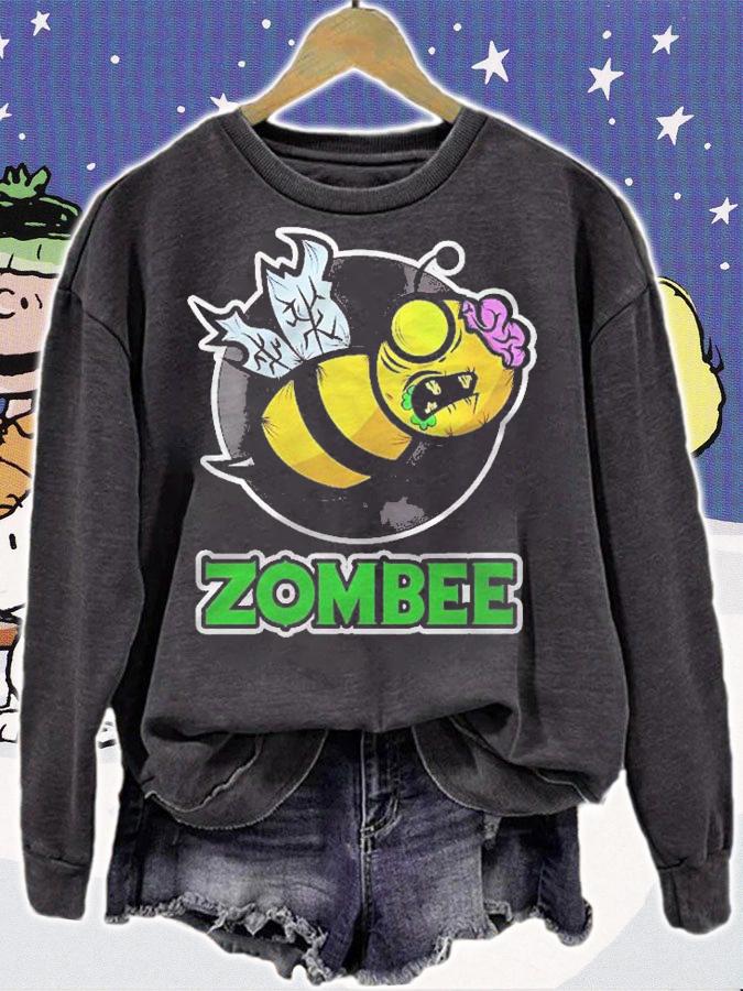 Womens Zombee For Zombie Fans & Beekeeper Bee Halloween Shirt sweatshirt