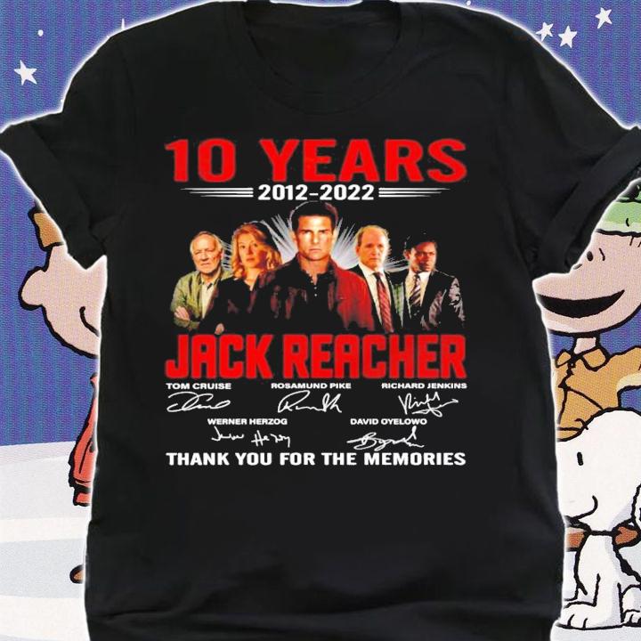 10 years 2012 2022 Jack Reacher signatures t-shirt
