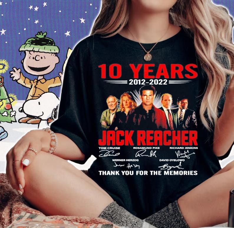 10 years 2012 2022 Jack Reacher signatures t-shirt